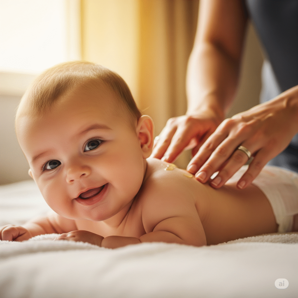 3-6 month baby ke malish ka tarika